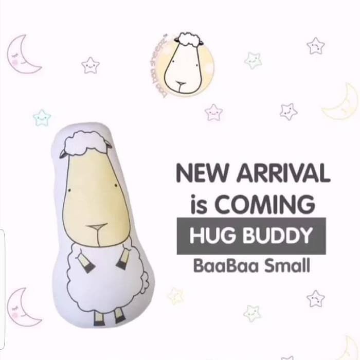 Baabaasheepz Bed Time Hug Buddy Bamboo Bantal Bayi Anak Bentuk Domba