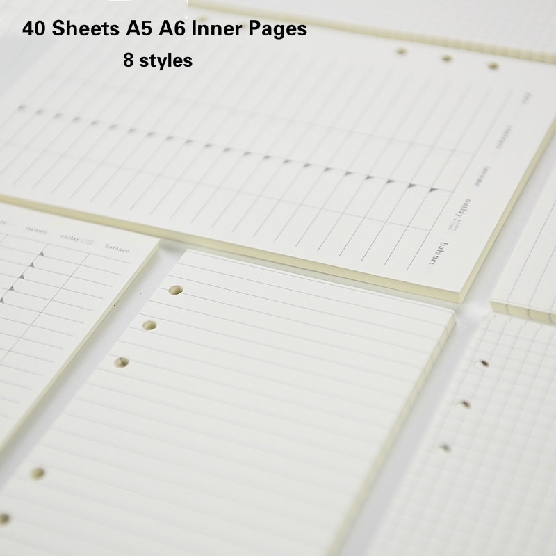 A5 A6 Inner Monthly Weekly Daily Planner Dotted Line To Do List Blank Inner