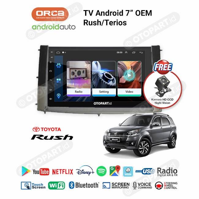 Head Unit Tv Android 7 Inch Oem Toyota Rush/Terios Orca