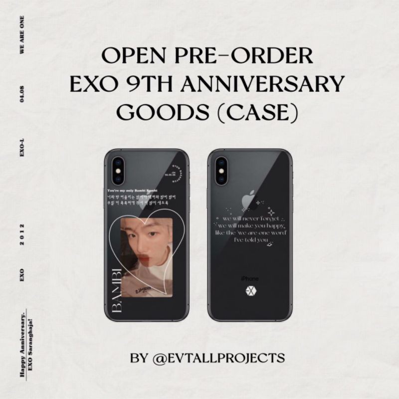 PLNASAN EXO PHONE CASE 9TH DEBUT ANNIVERSARY BY EAP