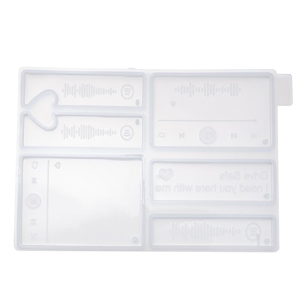 Solighter Gantungan Kunci Cetakan Music Player Pendant Crystal Epoxy Silicone Mold