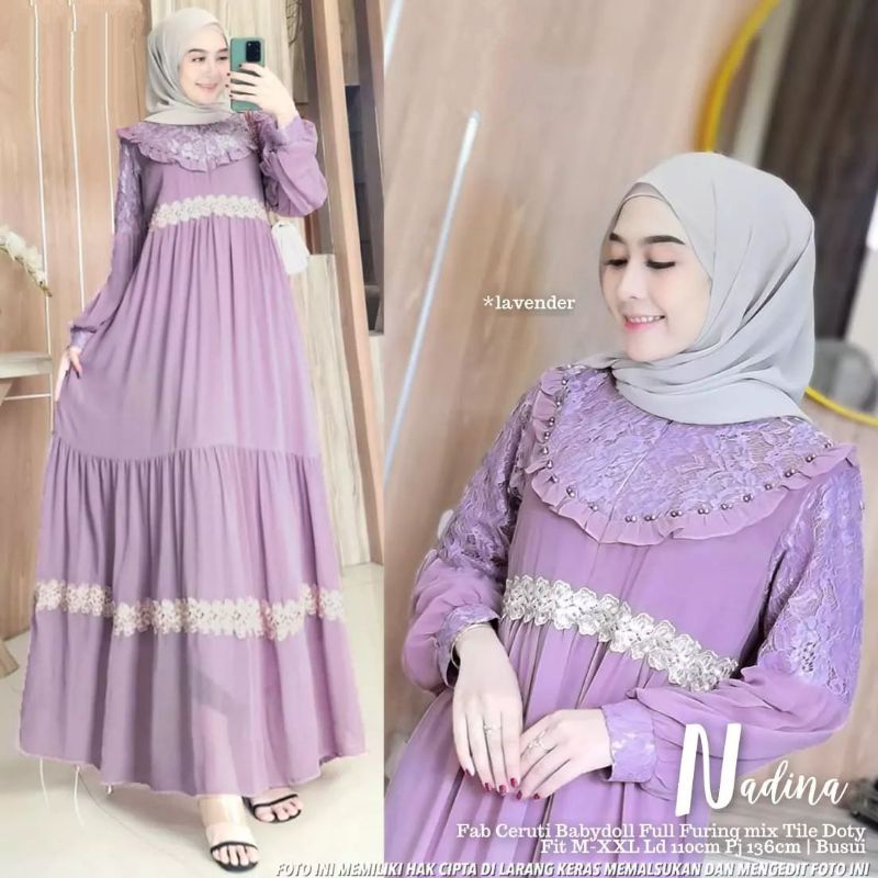 DRESS BRUKAT TERBARU CERUTY BABYDOLL/NADINA DRESS MAXY/GAMIS BUSUI MIX BRUKAT TERLARIS/GAMIS RENDA MUTIARA/FAR MOSLEMSTORE