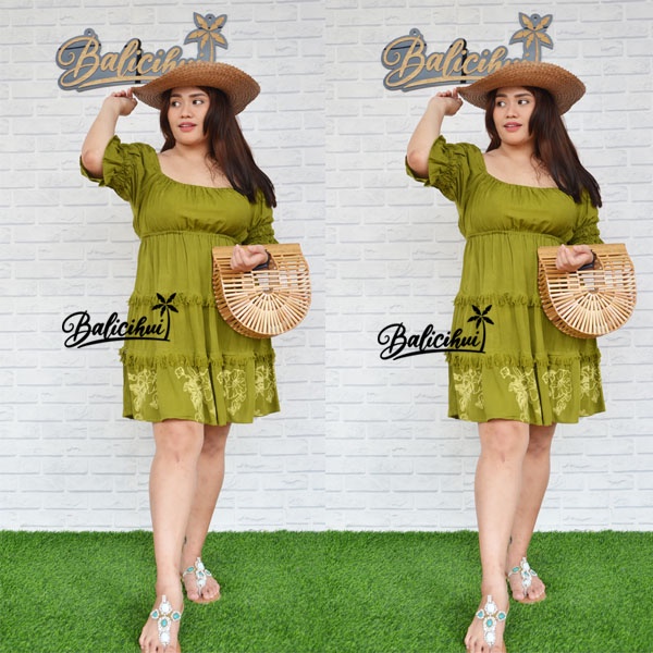 Balicihui Dress Melanie Dress Wanita Dress Jumbo Big Size Plus Size Dress Bali