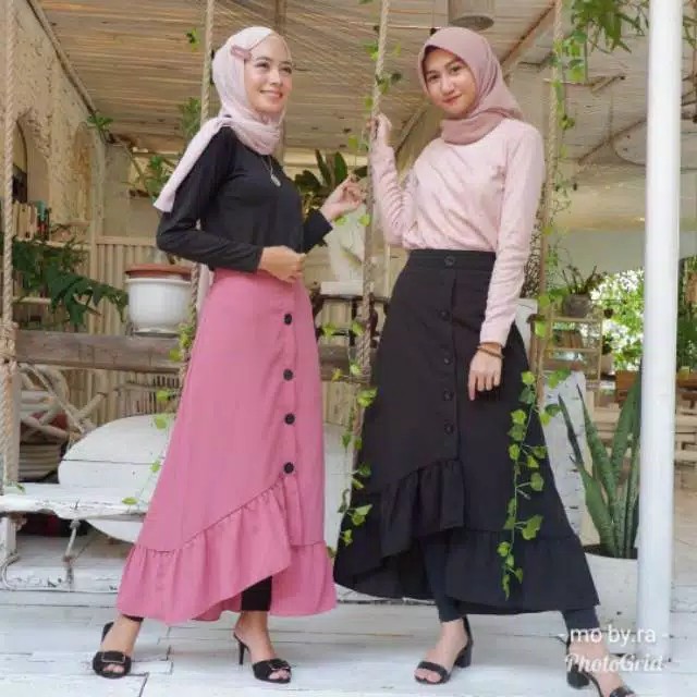 CUCI GUDANG!! RUFFLE SKIRT / ROK RAMPEL KOREA