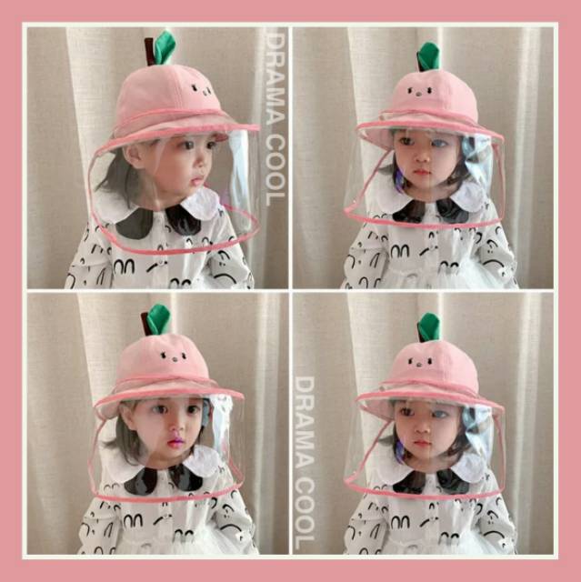 TOPI ANAK ANTI CORONA, FACE SHIELD ANAK, TOPI CORONA ANAK,  FACESHIELD TOPI ANAK, READY STOK!-3