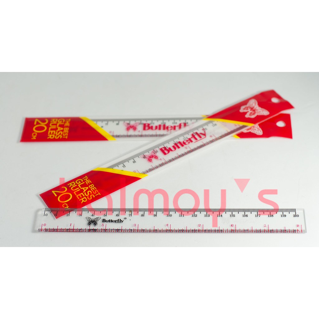 

PENGGARIS / ROL / RULER PLASTIK BUTTERFLY 20 CM