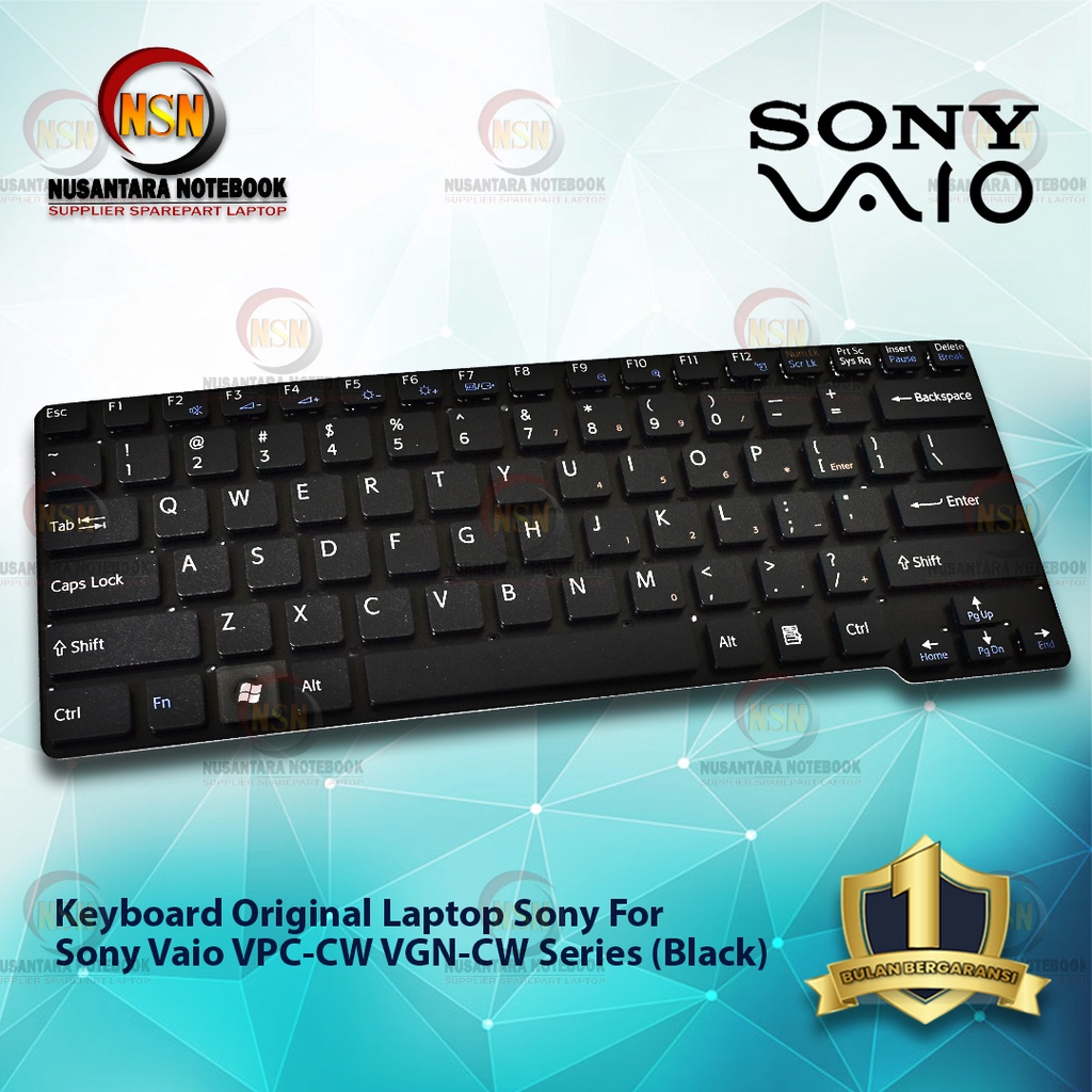 Keyboard Laptop Sony Vaio VPC-CW VGN-CW Series - Black