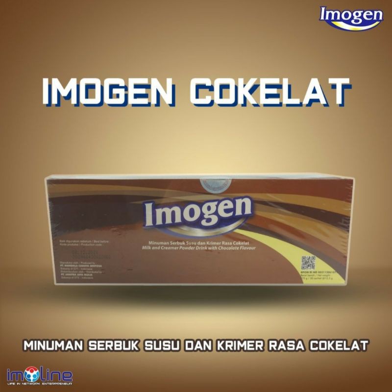 

Imogen Coklat 1 Box Isi 30 Sachet Minuman Kesehatan Serbuk Rasa Coklat Imogen Choco Original BPOM