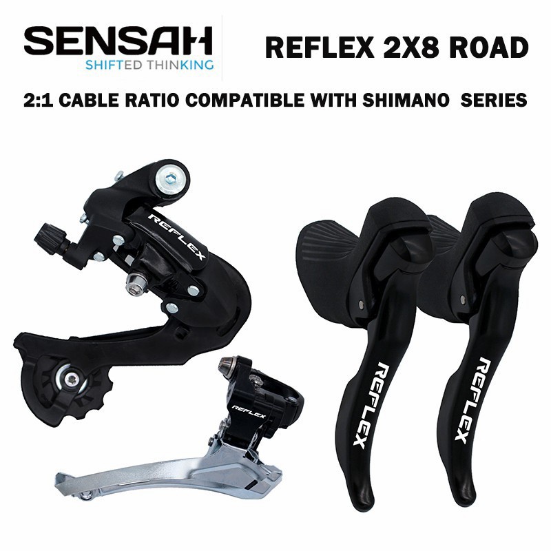 MINI GROUPSET SENSAH REFLEX 8SP BRIFTER RD FD ROADBIKE BALAP