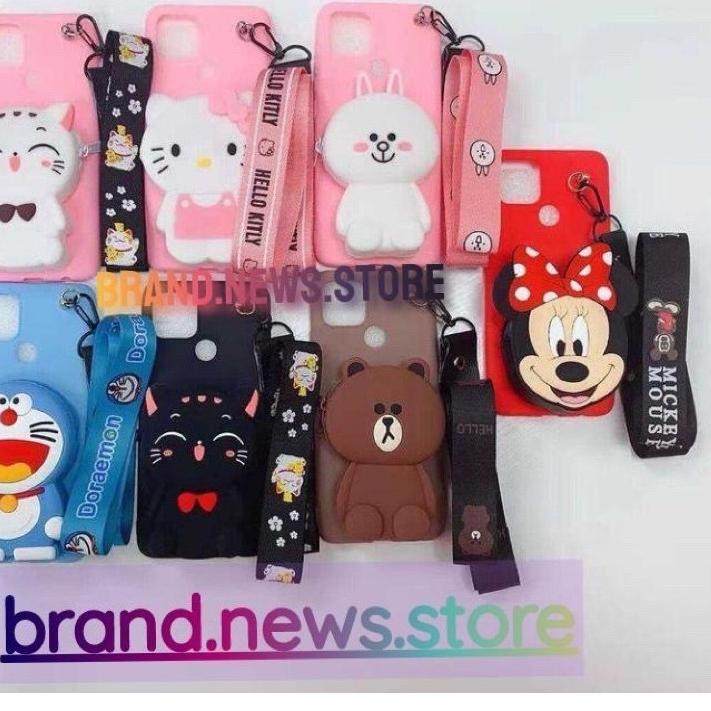 REALME C25 C25S C1 C2 C11 C12 C15 C21Y SOFT CASE KARAKTER /BONEKA DISNEY DOMPET KOIN/COI + GANTUNGAN