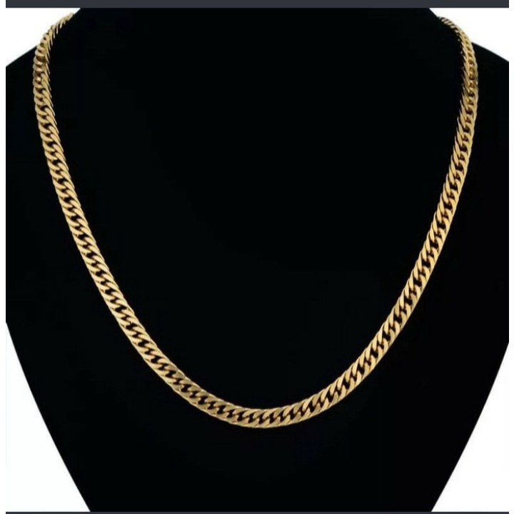 KALUNG TITANIUM RANTAI PRIA WANITA GOLD