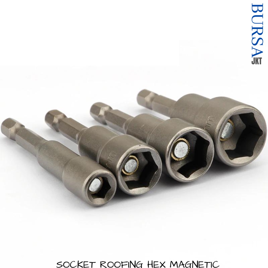 MATA SOCKET BOR ROOFING HEX NUT MAGNETIC NUT 13X65 MM