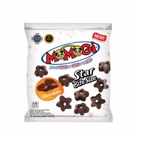 

Momogi Snack Star Bite Size Rasa Chocolate 25g