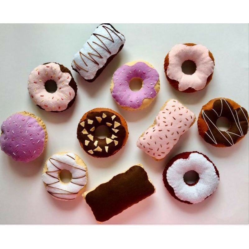 mainN donat anak mainan flanel soft