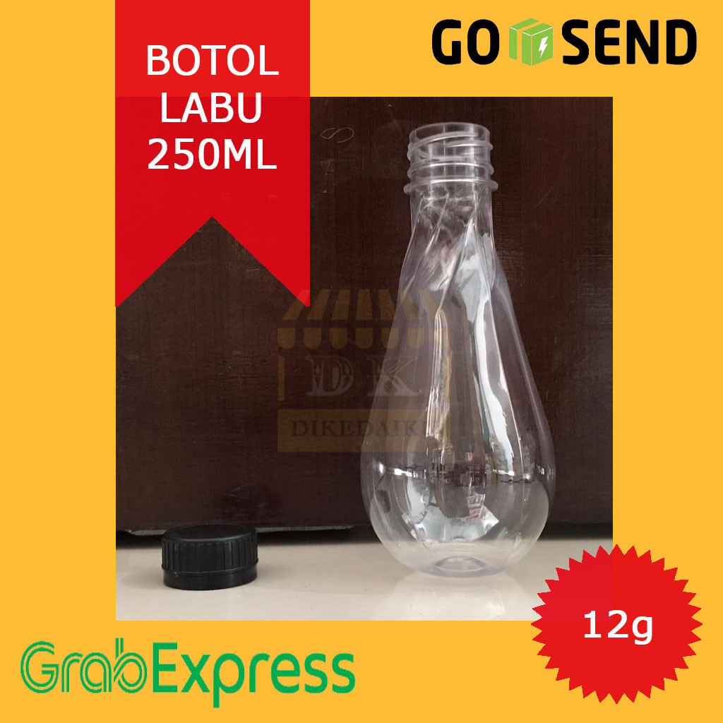 BOTOL PLASTIK 250ML LABU CANTIK / BOTOL 250 ML UNIK MURAH / BOTOL PLASTIK EKONOMIS