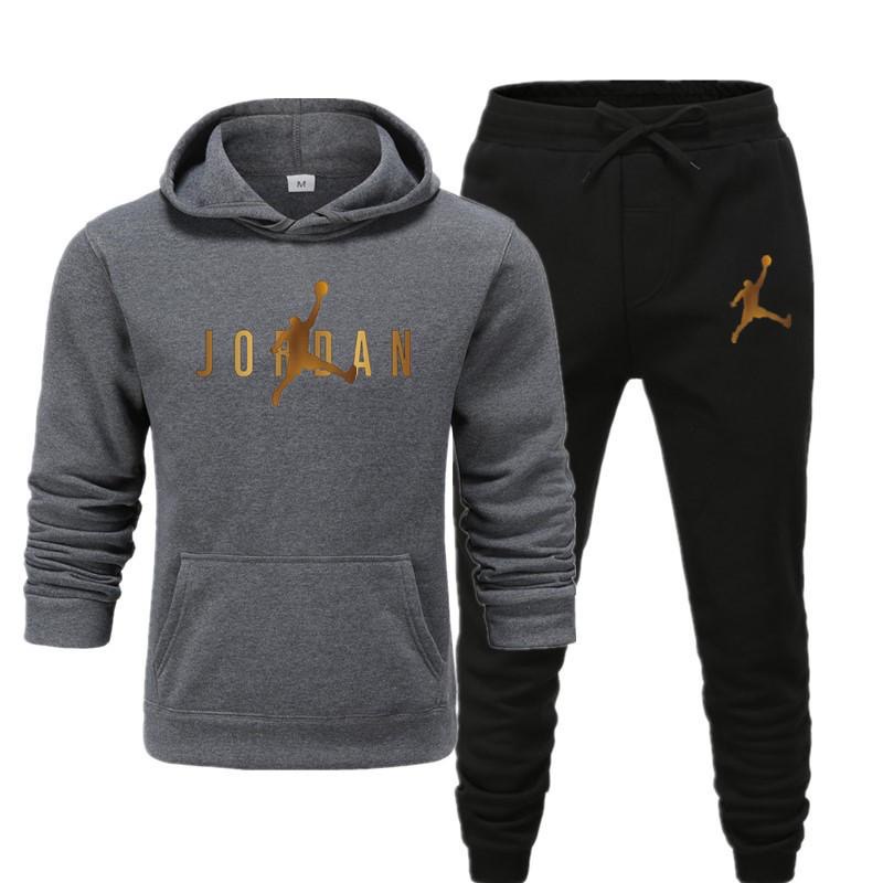 Setelan Celana Jogger &amp; Jumper Hoodie JORDAN BASKET GOLD II Set sweater Hoodie dan Celana Joger Panjang ( Pria &amp; Wanita )