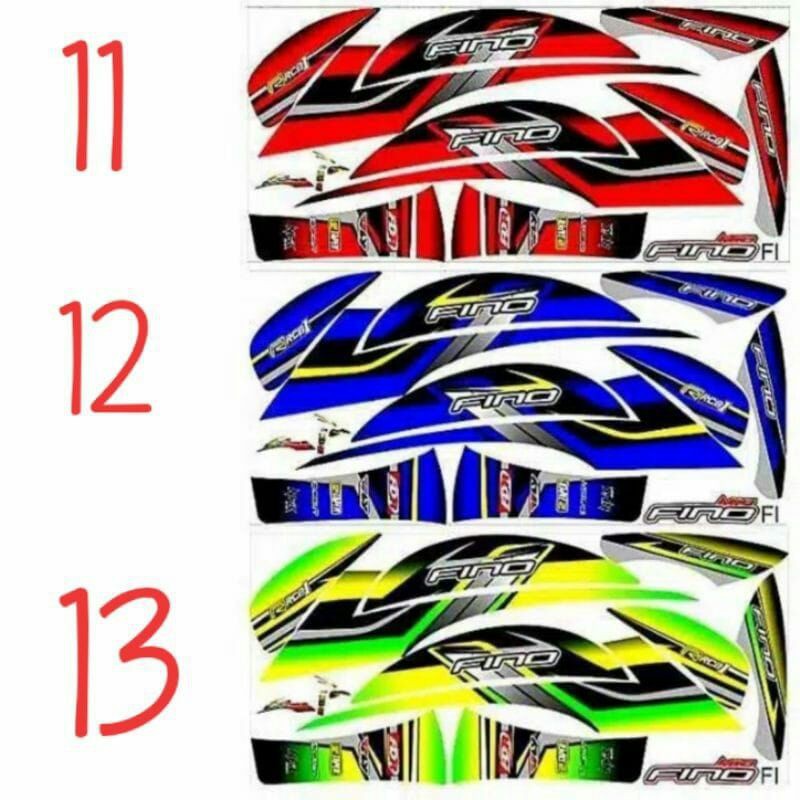Sticker striping Fino 125 FI - stiker Fino fi scotlet scotlite variasi list body motor fino