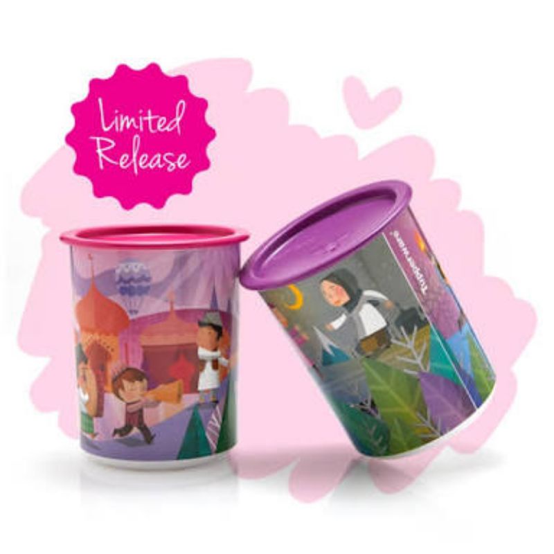 Tupperware Dug Dug Canister (2) Toples Lebaran Motif Cantik