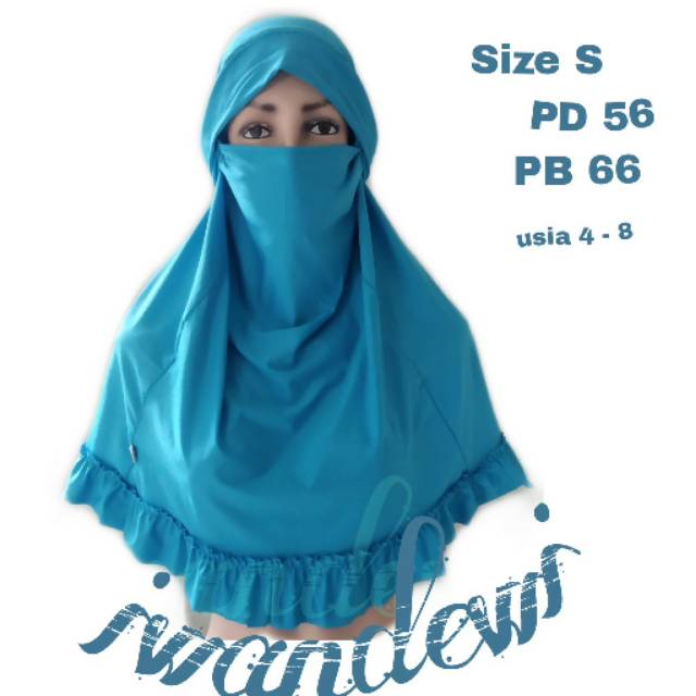 Hijab masker anak model tali belakang