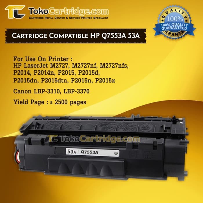 Cartridge Remanufacture Q7553A 53A, Printer HP Laserjet M2727 P2014