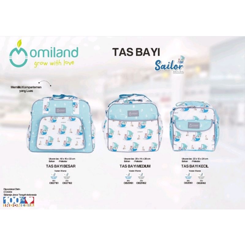 OMILAND TAS BAYI BESAR SAILOR SERIES OB27162 (Hijau dan Biru)