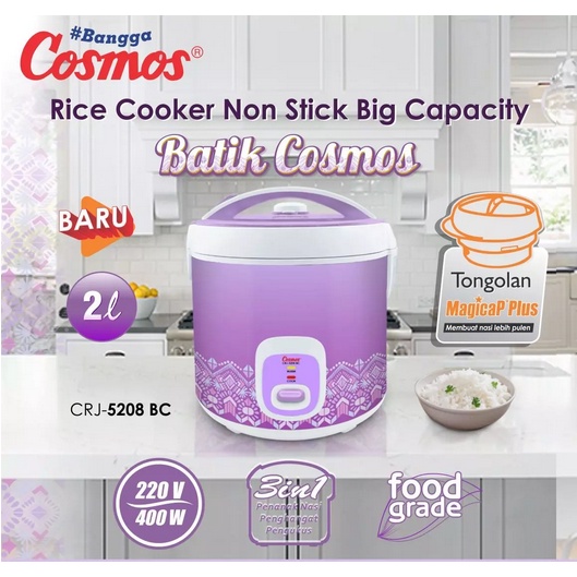 MAGIC COM COSMOS CRJ 5208 BC TEFLON 2 LITER MURAH
