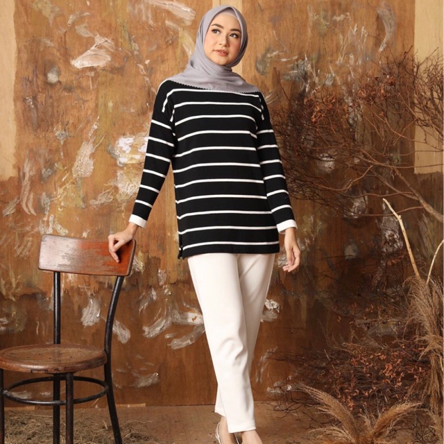 Cotton Sweater Stripes Heaven Lights