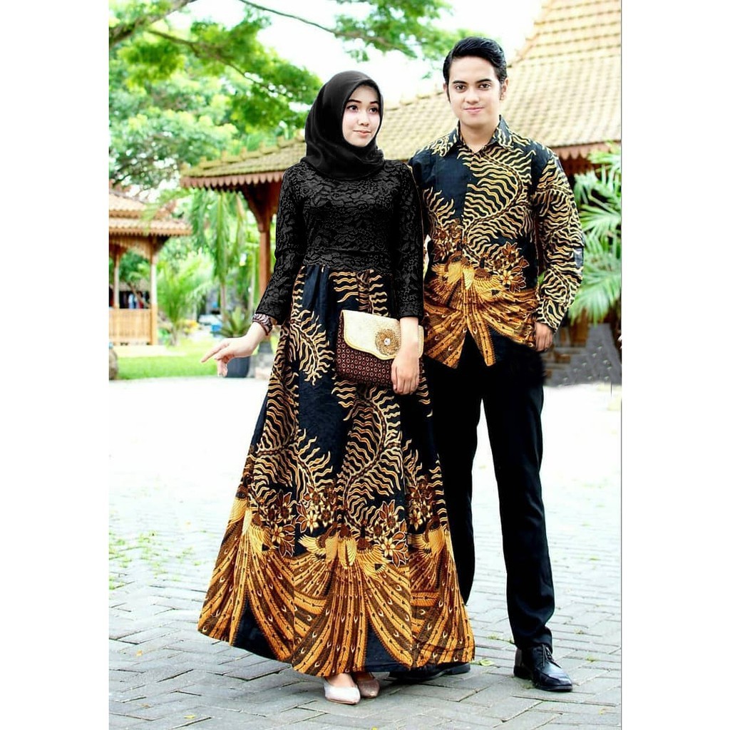 COUPLE BATIK 2595 Brokat Couple kebaya Modern Batik Keluarga Batik Modern anak muda
