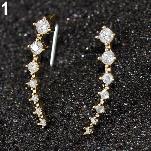 Hu Hu Hu Hu Hu Alat Bantu Pasang Kacamata♡ Anting Tusuk Model 7 Berlian Imitasi Untuk Wanita