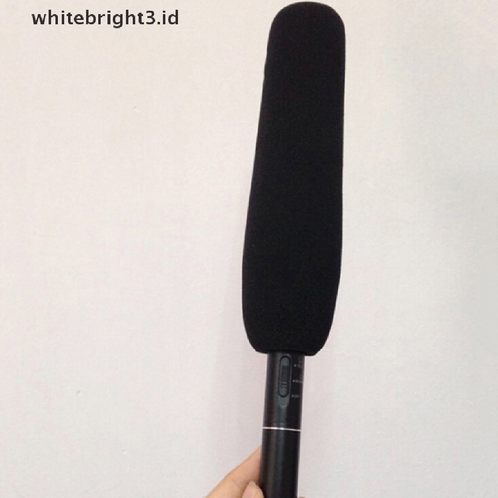 (whitebright3.id) Cover Pelindung Mikrofon Shotgun 12cm Bahan Busa Spons