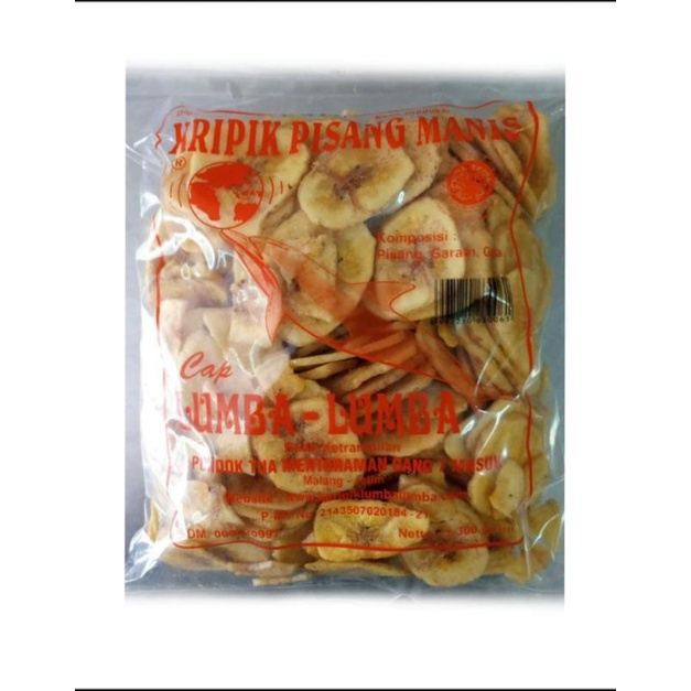 

keripik pisang manis cap lumba lumba 300 gr