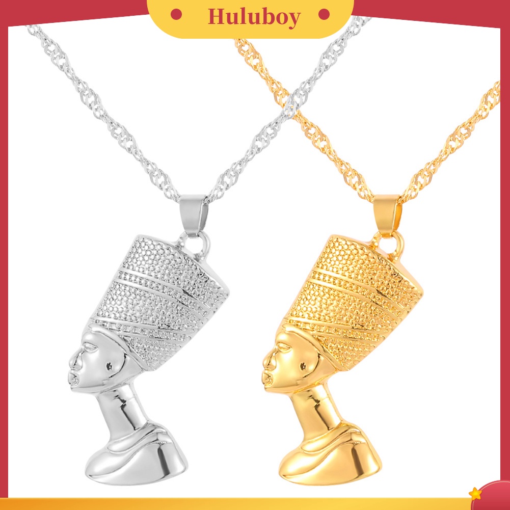 Hu Hu Hu Hu Hu Alat Bantu Pasang Kacamata♡ Kalung Rantai Liontin Firaun Mesir Kuno Bahan Alloy Gaya Hip Hop Untuk Pria