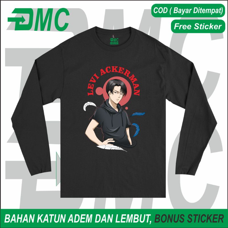 Kaos Baju Anime Levi Ackerman Attack On Titan Lengan Panjang