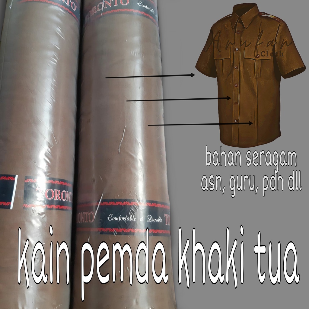 KAIN PEMDA/PNS/ASN KHAKI TUA-TORONTO