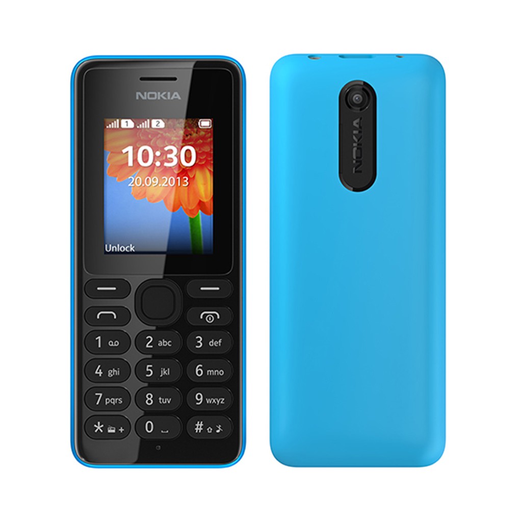 HANDPHONE Jadul Nokia 108 HANDPHONE murah new kamera mobile Phone 2 SIM  NOKIA 108 murah-biru