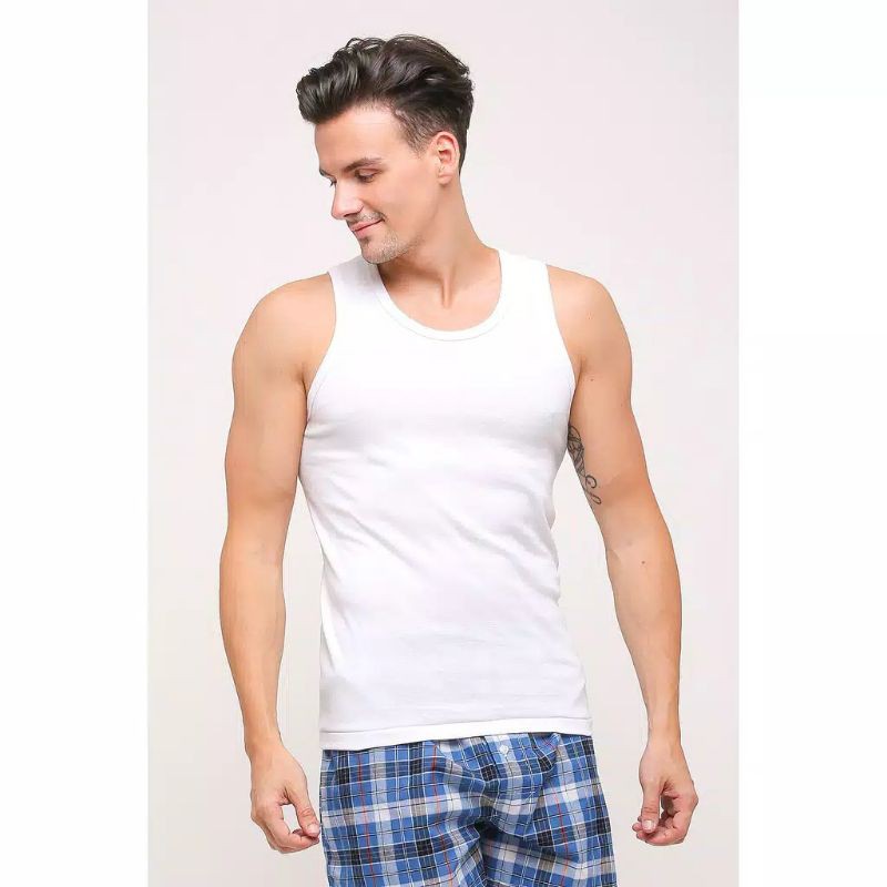 GTMAN singlet tanktop GTT01 Putih Lembut