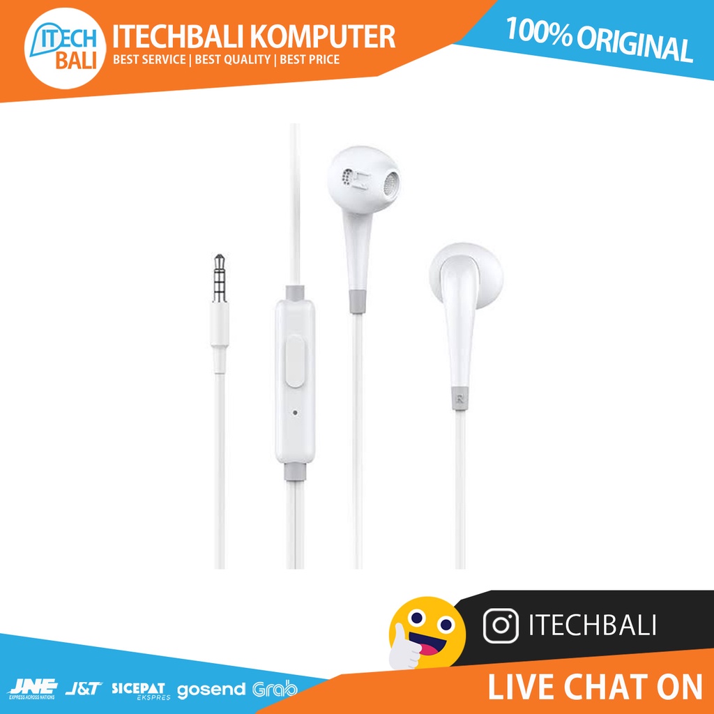 Earphone ROBOT RE701 Android - White  | ITECHBALI