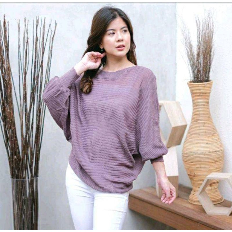 sweater kalong Rajut Oversize / Outer Rajut Wanita Batwing Kekinian / Batwing Rajut All Size Premium