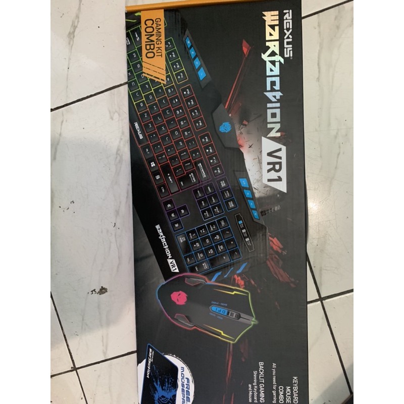 Rexus VR1 Keyboard Mouse Gaming Warfaction Combo original keyboard