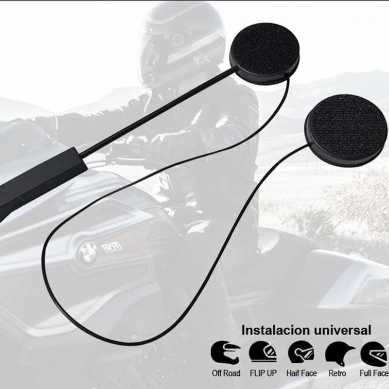 Headset Bluetooth Helm Motorcycle Anti Interference - MH03 - Black