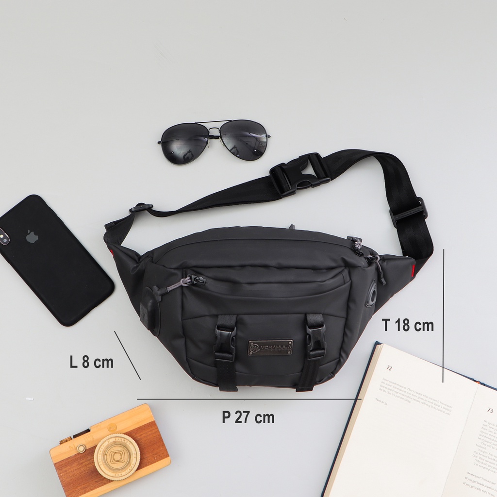 Waistbag Pria Waterproof Tas Pinggang Original - Yakut Mokamula