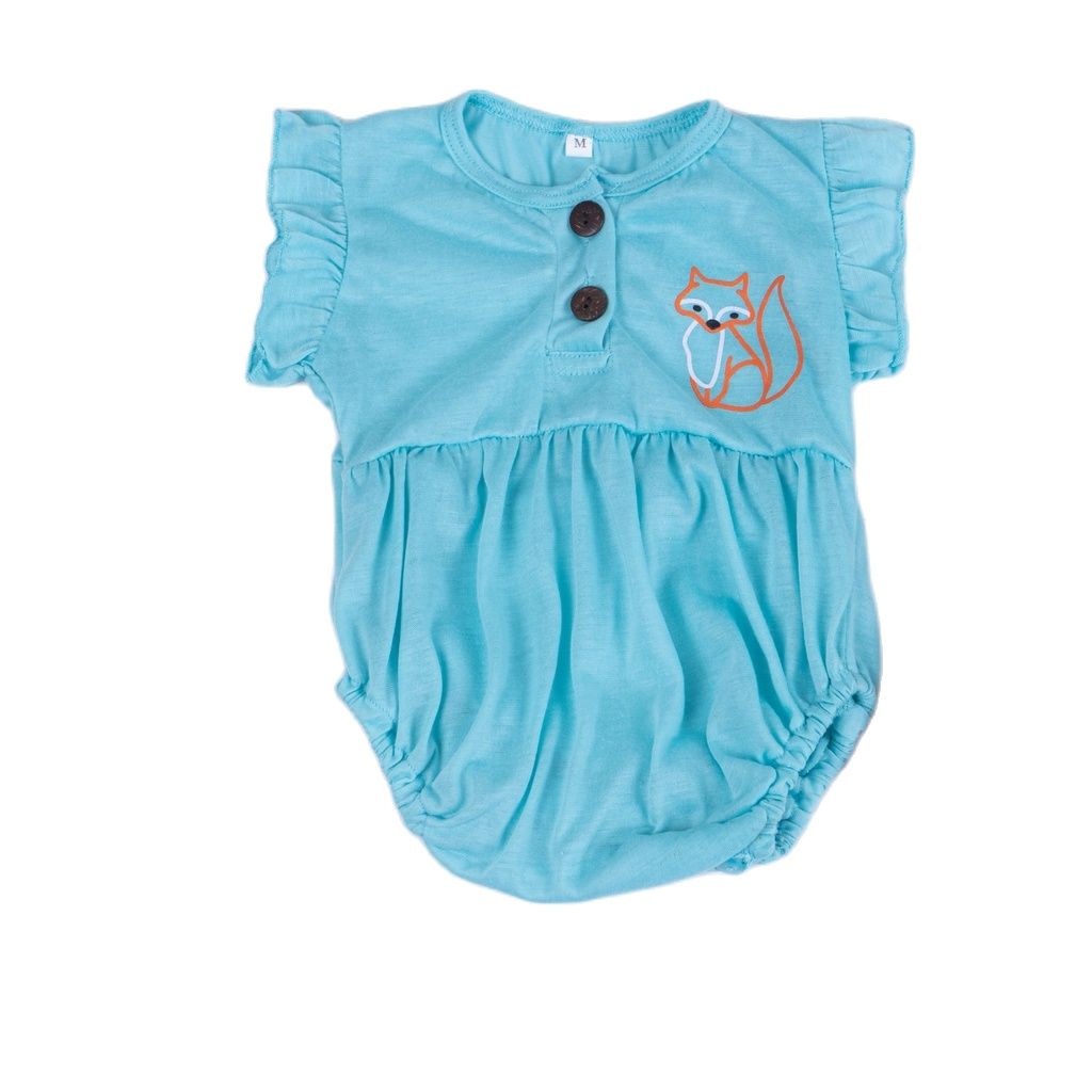 ZASKIYA - Ruffle Romper Baby Jumper Bayi Perempuan Animal Edition 0-2 thn