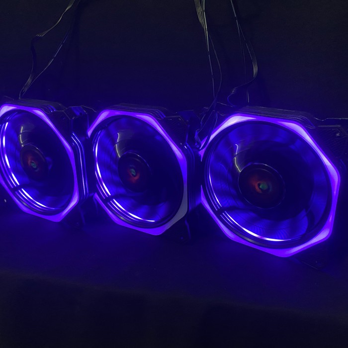 FAN RGB 3 BUAH + 1 CONTROLLER REMOTE XBT 113R Segi 8