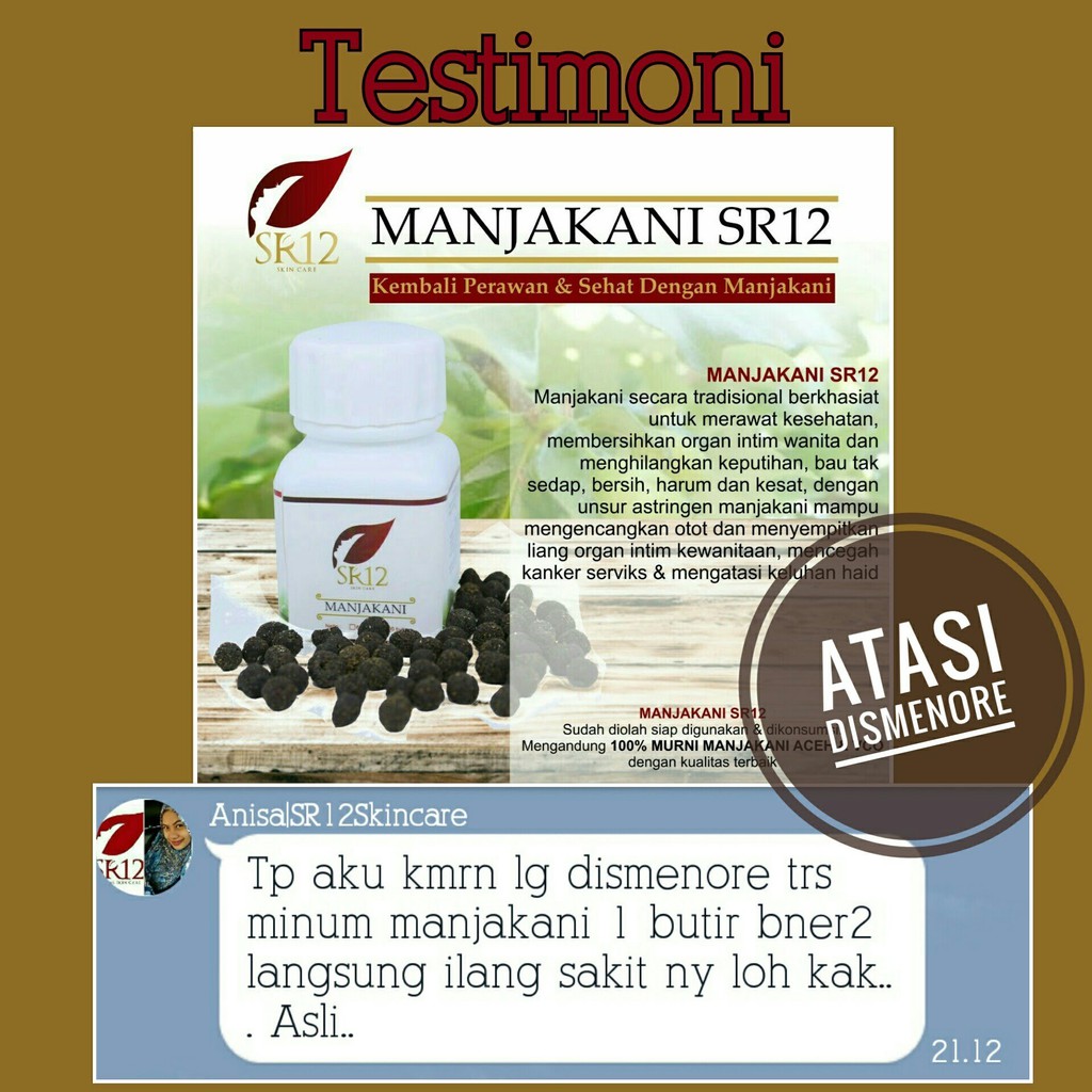 SR12 Manja / Manjakani - Suplemen Perawatan Daerah Organ Intim Kewanitaan - SR12 Skincare Skin Care