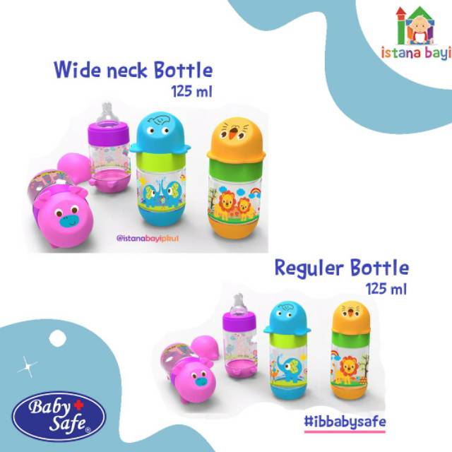 Baby Safe Botol Susu 125 ml - Botol Susu Bayi AP001/AP003