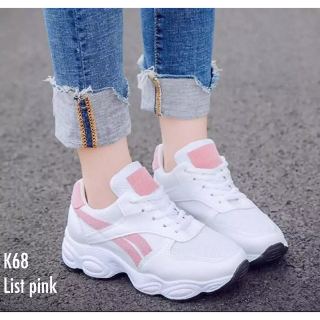 Sepatu Sneakers Wanita Sport X (putih-pink)