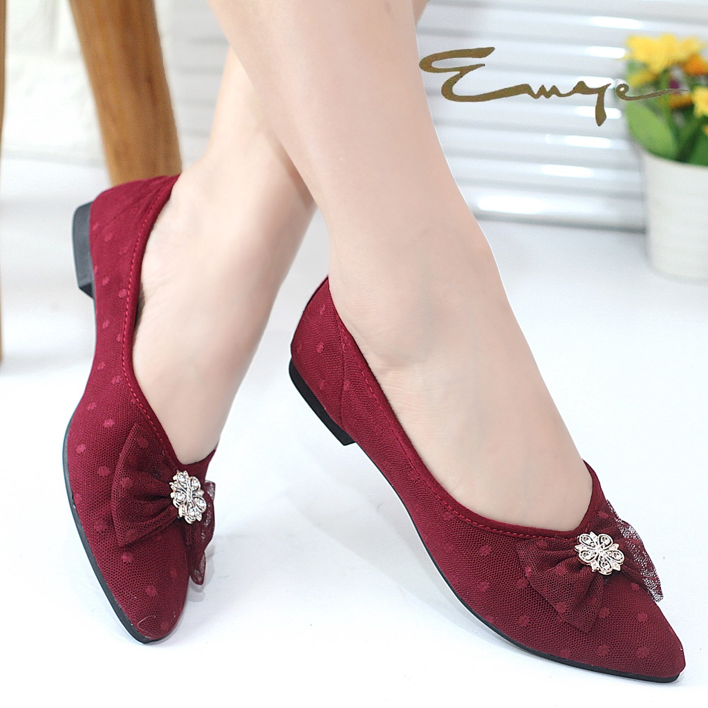 Sepatu Balet Flat Shoes Wanita Terbaru size 41 - 37 Tulle Dote 8 Warna I Sepatu Flatshoes Wanita Termurah