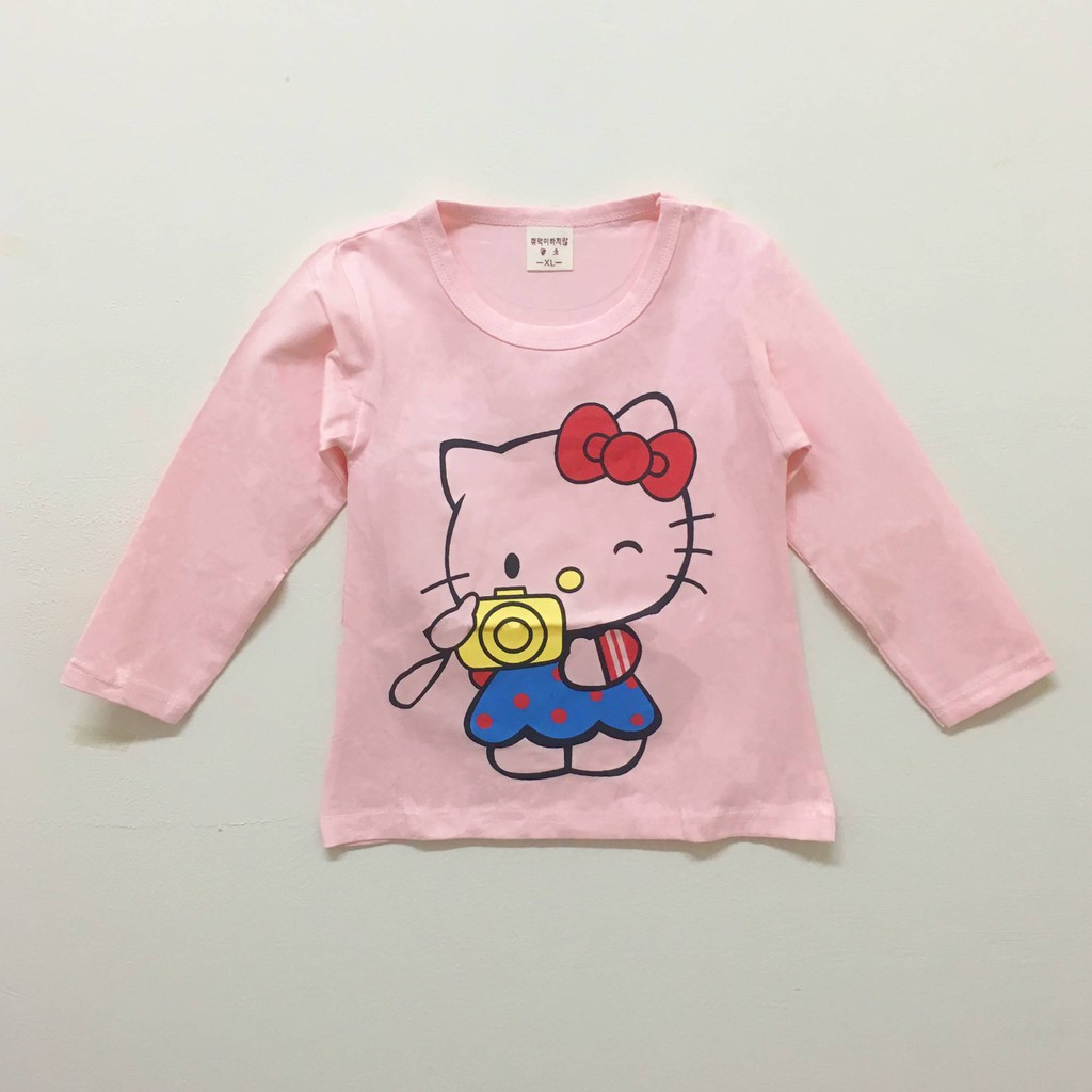 Baju kaos anak kecil lengan panjang impor gambar hello Baju kaos anak kecil lengan panjang impor gambar hello