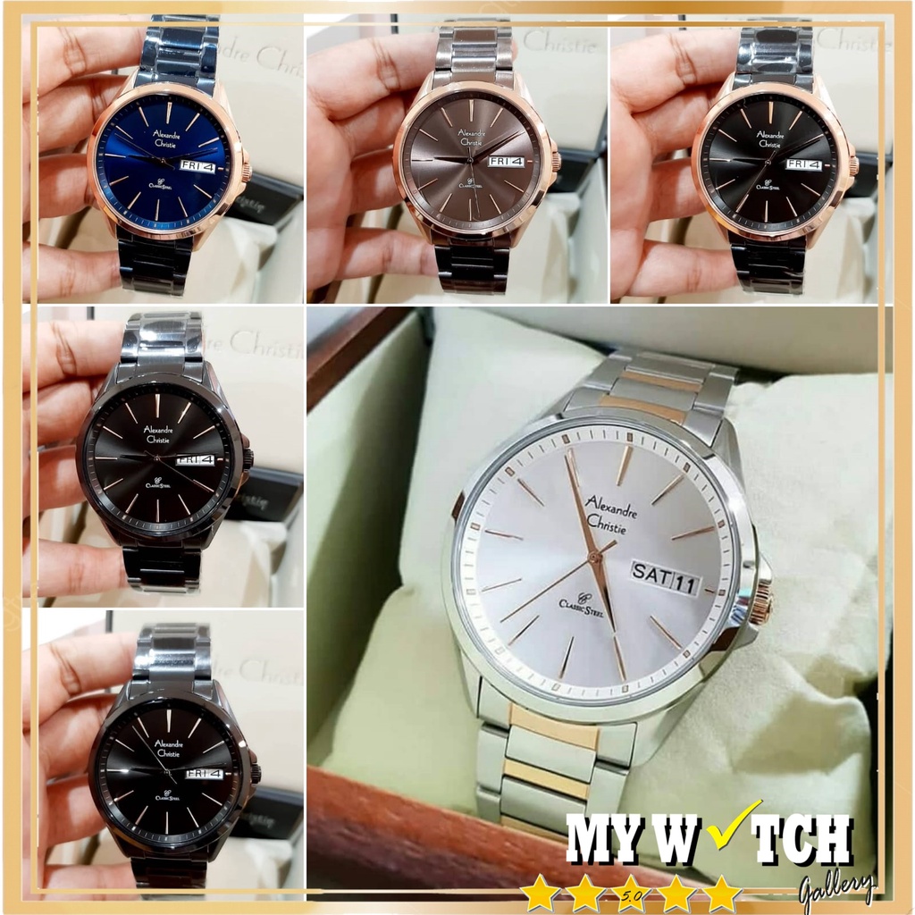 Jam Tangan Pria Alexandre Christie AC 8592 ME Original