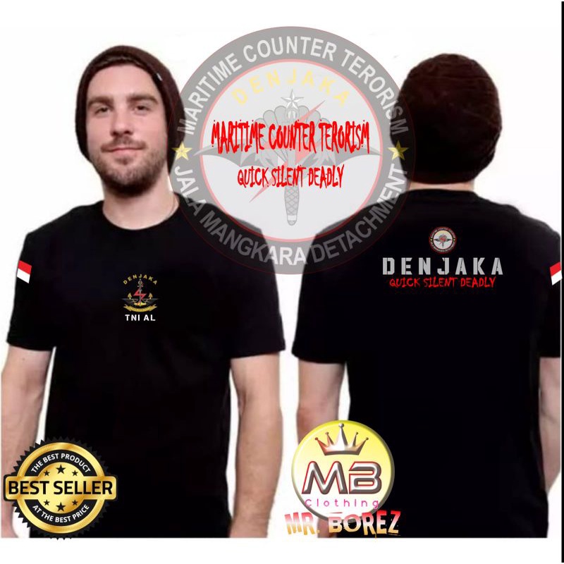 Kaos Katun Pria Denjaka / Kaos Oblong Premium / kaos Pria Lengan Pendek / Baju Denjaka TNI AL / Baju
